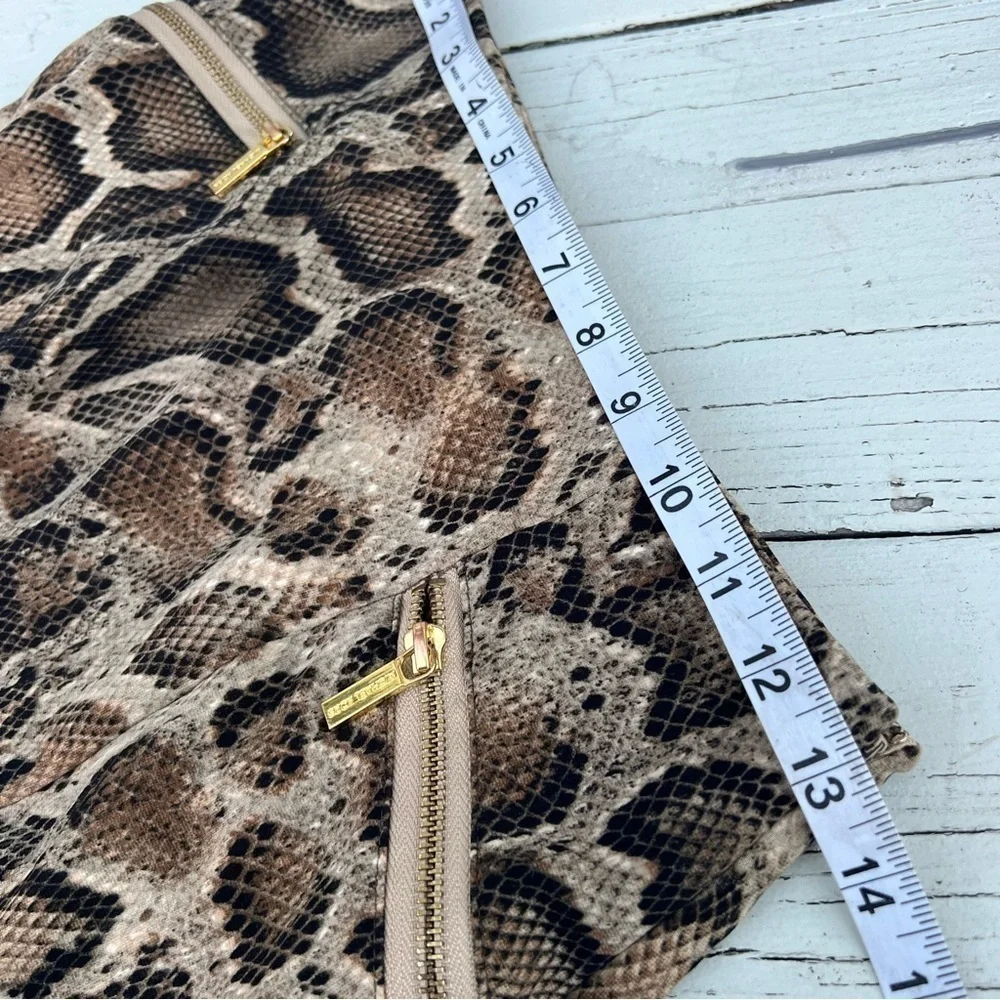 Vintage Michael Kors Sz 6 Snake Mamba Print Knit Pencil Skirt Side Zip Lined EUC